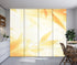 Sliding Panel Curtain Abstract Yellow Leaves