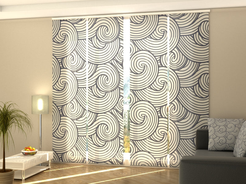 Sliding Panel Curtain Breathtaking Sea Waves