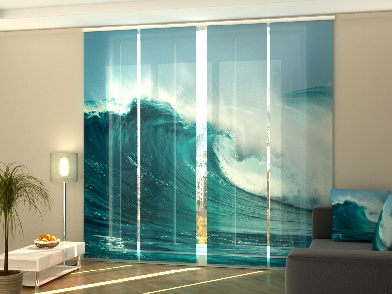 Sliding Panel Curtain Incredible Ocean Wave