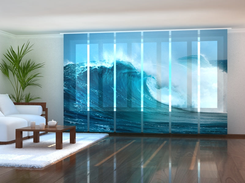 Sliding Panel Curtain Incredible Ocean Wave