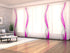 Sliding Panel Curtain Magenta and Gray Abstract waves