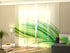 Sliding Panel Curtain Abstract Green Leaf