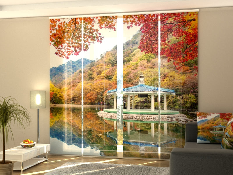 Sliding Panel Curtain Autumn in South Korea - Wellmira