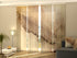 Sliding Panel Curtain Beige Marble with Gold - Wellmira