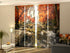 4-Panel Curtains Kit with 4-Track Rail, Fascinating Autumn Waterfall, Size: 60x245 cm