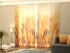 4-Panel Curtains Kit with 4-Track Rail, Golden Wheat Field, Size: 60x270 cm