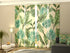 Set of 4 Panel Curtains Green Leaves 2