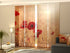 4-Panel Curtains Kit with 4-Track Rail, Red Poppies in Golden Wheat, Size: 60x245 cm