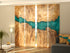 Sliding Panel Curtain Wood with Amazing Blue Vein