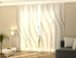 4-Panel Curtains Kit with 4-Track Rail, Lovely White Waves, Size: 60x270 cm