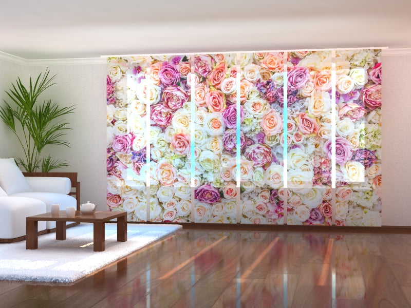 Juego de 6 paneles de cortinas Amazing Wall of Flowers