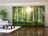 Set of 6 Sliding Panel Curtains Sunny Forest