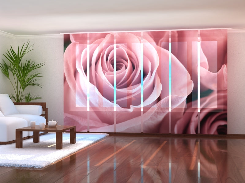 Sliding Panel Curtain Amazing Pink Rose