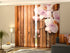 4-Panel Curtains Kit with 4-Track Rail, Dry Bamboo, Size: 60x300 cm