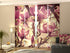 Set of 4 Panel Curtains Pink Magnolias - Wellmira