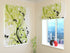 Roman Blind Abstract Green Floral Draw