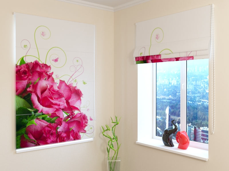 Roman Blind Bouquet of Pink Roses