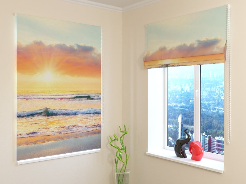 Roman Blind Fantastique Ocean Sunrise