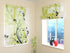 Roman Blind Abstract Green Floral Draw