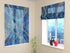 Roman Blind Blue and Golden Marble