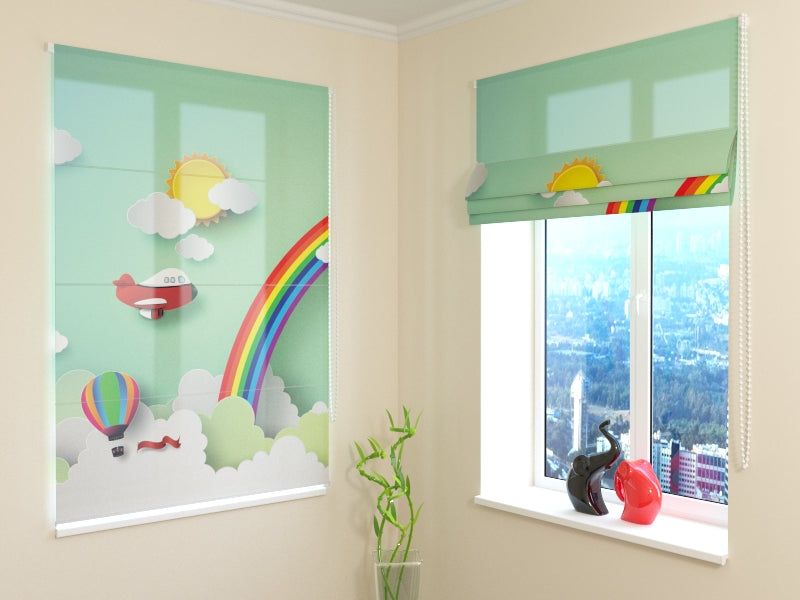 Roman Blind Helicopter over the Rainbow