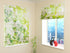 Roman Blind White Blooming Spring Tree