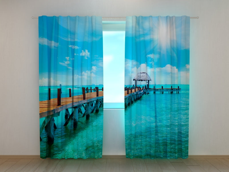 Photo Curtain Turquoise Сoast of Mexico