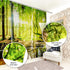 Sliding Panel Curtain Bamboo and White Orchid