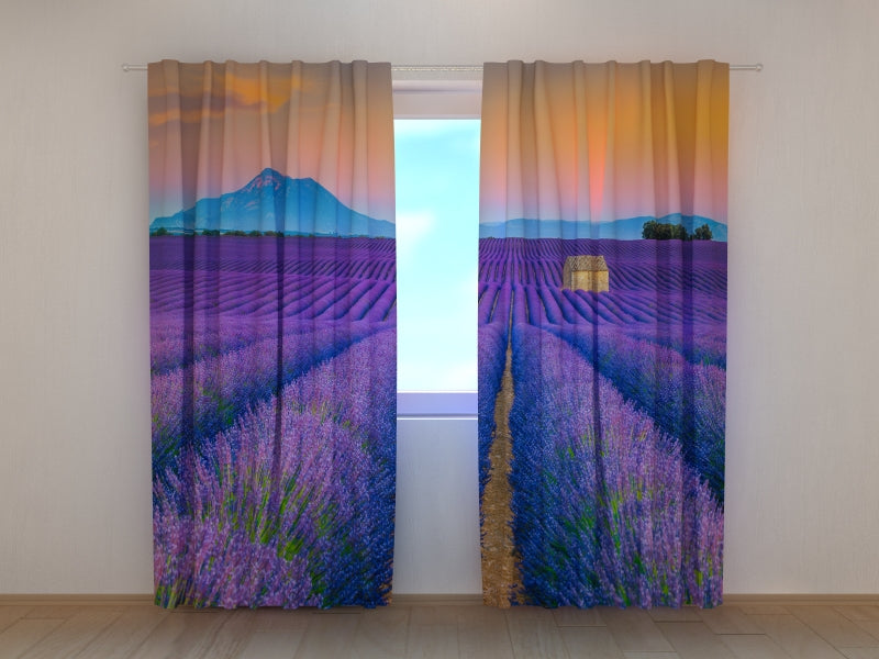 Photo Curtain Wonderful Lavender Fields in Provence